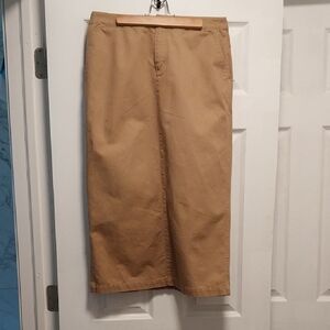 Y2K Eddie Bauer Kahki Midi Skirt
